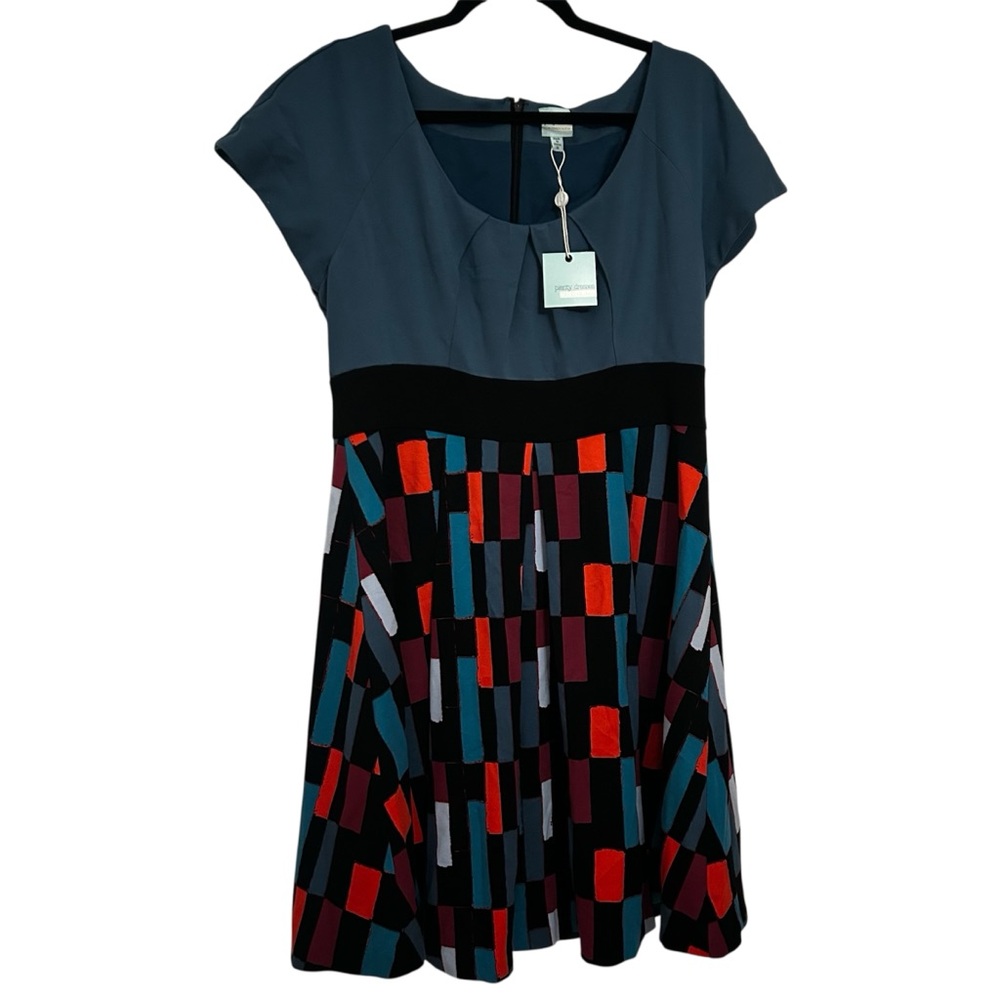 NWT Tracy Reese Blue and Multicolor Mini Dress Size 14